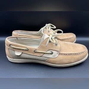 Sperry STS95589 Women's Koifish Boat Shoes Linen/Oat 10